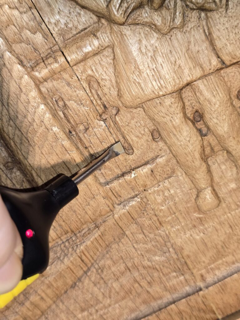 Wachs vorsichtig einarbeiten